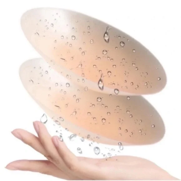 2 Pack Sticky Adhesive Silicone Nipple Covers- Reusable Nipple Covers Light Skin - Picture 6 of 8